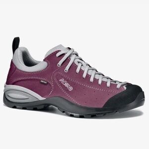 ASOLO Shiver GV Hiking Shoes GoreTex Vibram Burgundy Suede Size 7.5